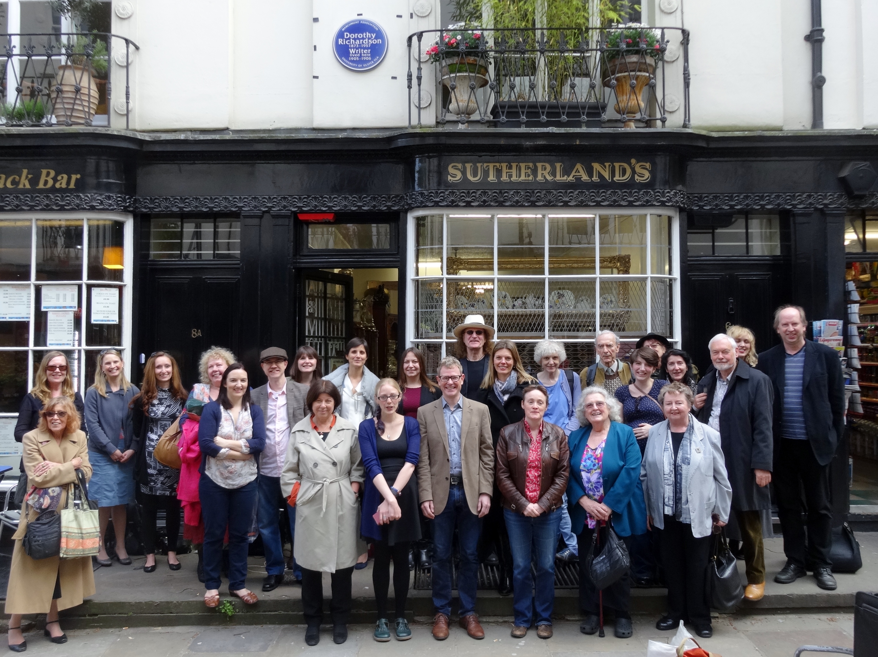 The Dorothy Richardson Society and the Marchmont Association in Woburn Walk